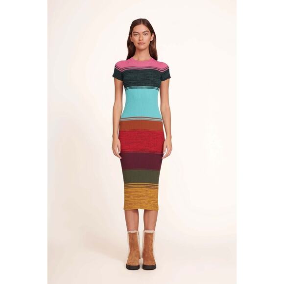 Staud Colleen Dress - S - Mosaic Stripe - Picture 2 of 5